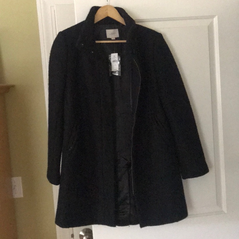 Loft Black Coat Size M
